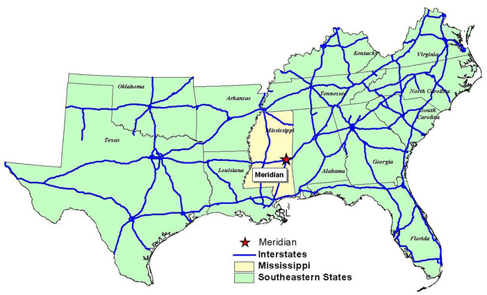 Strategic Center of the South Map